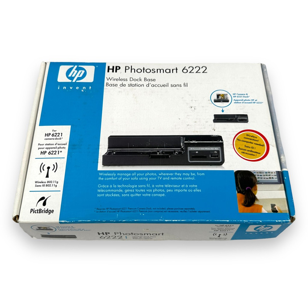 HP Photosmart 6222 Wireless Dock Base For HP‎ 6221 Camera Dock SD Card USB New